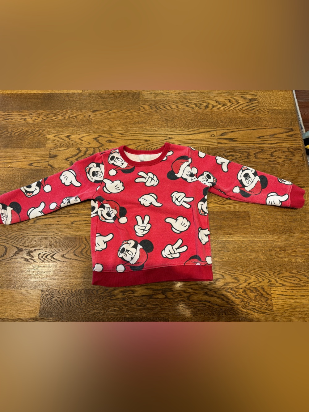 Disney Red Mickey Mouse All-Over Print Pullover